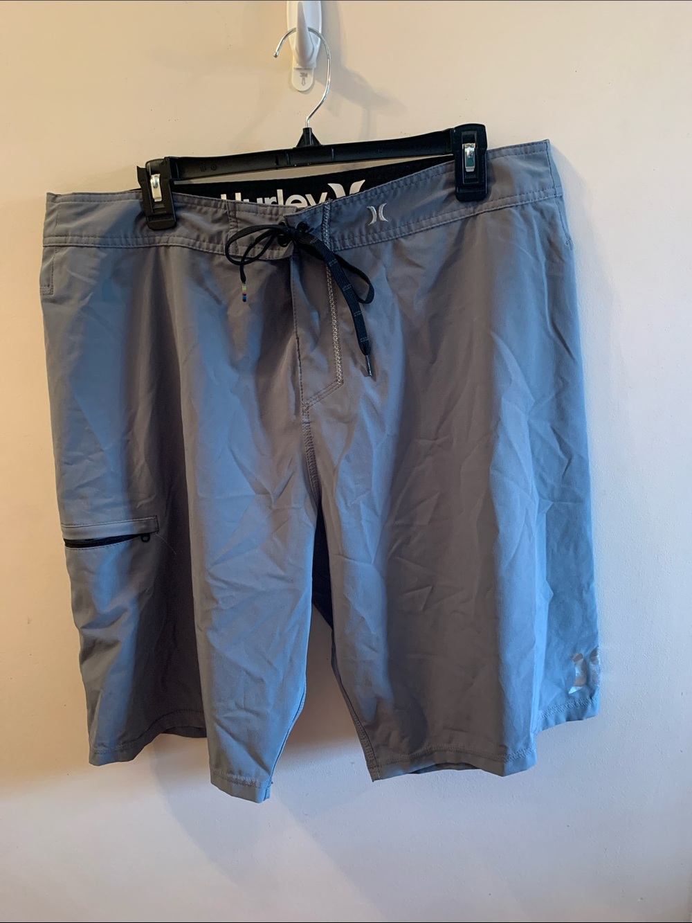 Hurley Gray Men's Swim Board Shorts with Drawstring Waist Phantom